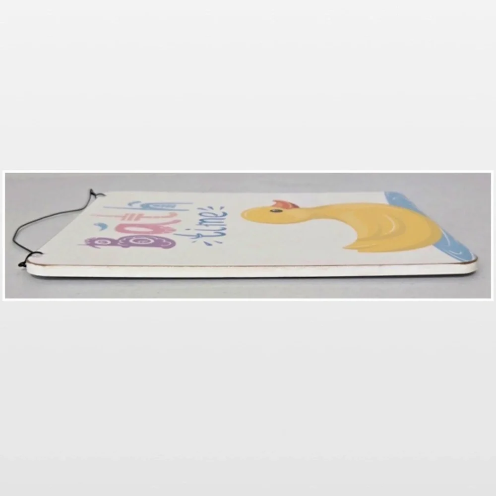 New Kathy Sign Home Bath Time Kids Unisex Yellow Rubber Duck Décor NWT